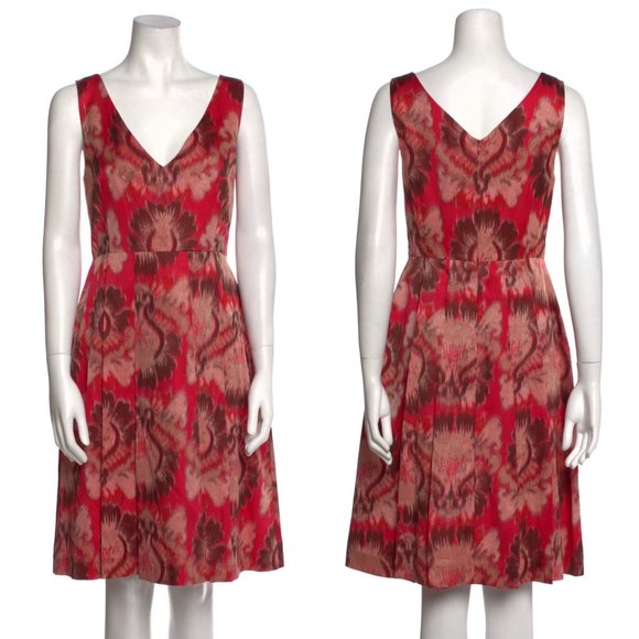 Tory Burch Silk Blend Watermelon Luau Dress 6 - Picture 2 of 10